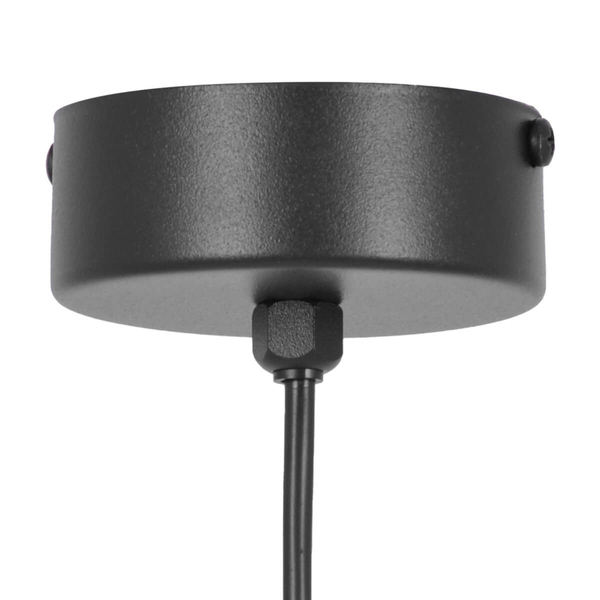 Dekoracyjna lampa wisząca Brus K-5250 pojedyncza metalowa szklana czarna