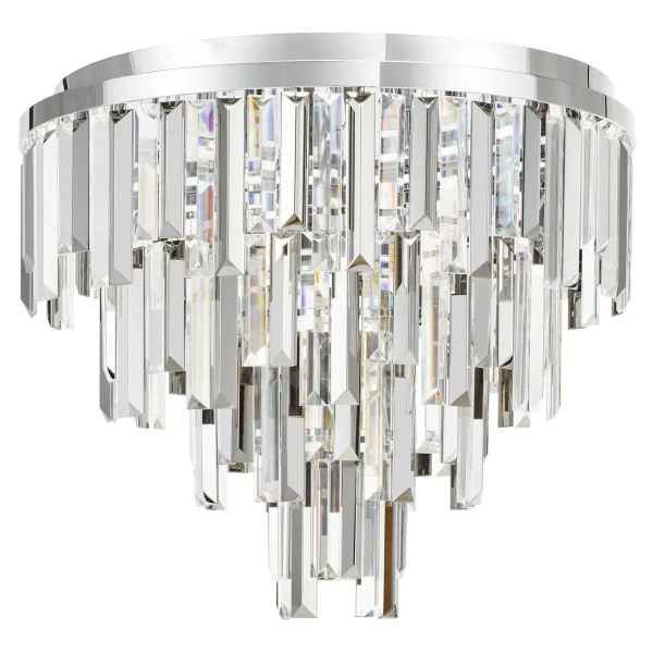 Sufitowa lampa glamour Fuentes FUE4850 kryształowa do jadalni chrom