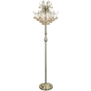LAMPA podłogowa Barcelona 6248/4F 21QG Elem glamour OPRAWA stojąca z kryształkami szklana mosiądz bursztynowa