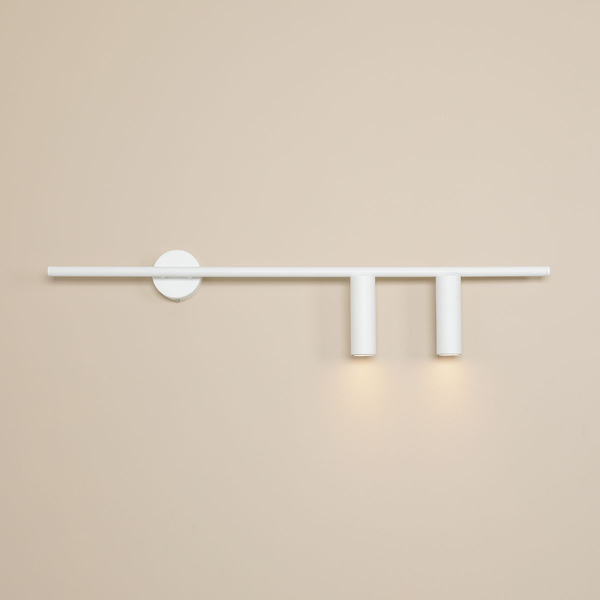 Minimalistyczny kinkiet Trevo 1104D_2 Aldex tuby dwonlight białe