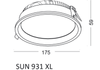 Ledowy wpust Sun 293103105 Elkim 20W 3000K okrągły IP44 złoty