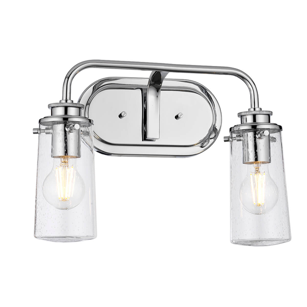 Podwójna lampa ścienna Braelyn QN-BRAELYN2-PC Quintiesse do łazienki IP44 chrom
