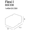 Kinkiet do przedpokoju FLEXI BOK.93B Maxlight oprawa metal szary