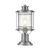Zewnętrzna lampa stojąca BOOKER QN-BOOKER3-M-IA lampion IP44 srebrny