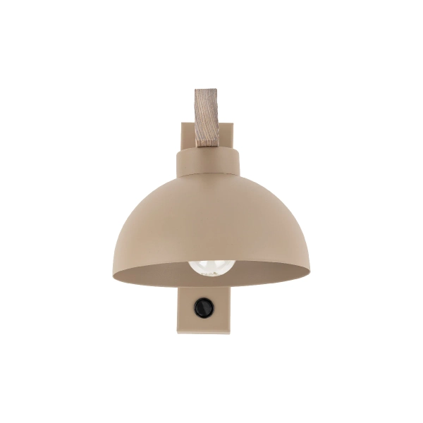 Skandynawska nocna lampa Oslo Sabia 11009 drewniana brązowy