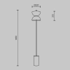Metalowa podłogowa lampa Kyoto MOD178FL-L11B3K LED 11W 3000K czarna biała