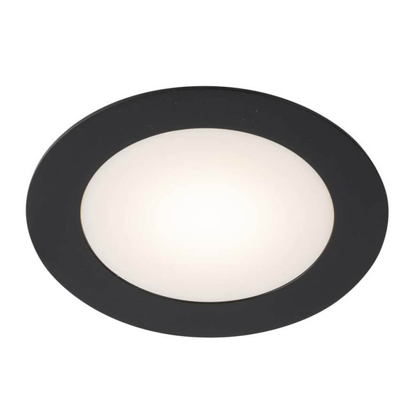 Oczko LAMPA sufitowa TOTTORI IL 8058 Shilo okrągła OPRAWA podtynkowa LED 10W 3000K wpust do łazienki IP44 czarny