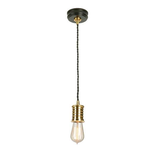 Wisząca lampa industrial DOUILLE-P-BPB polerowany mosiądz