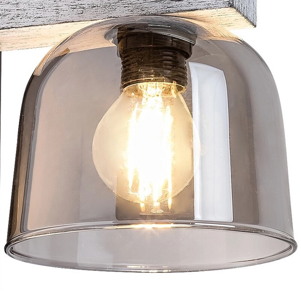 Skandynawska lampa ścienna Cardamom 3081 sypialniana czarna srebrna