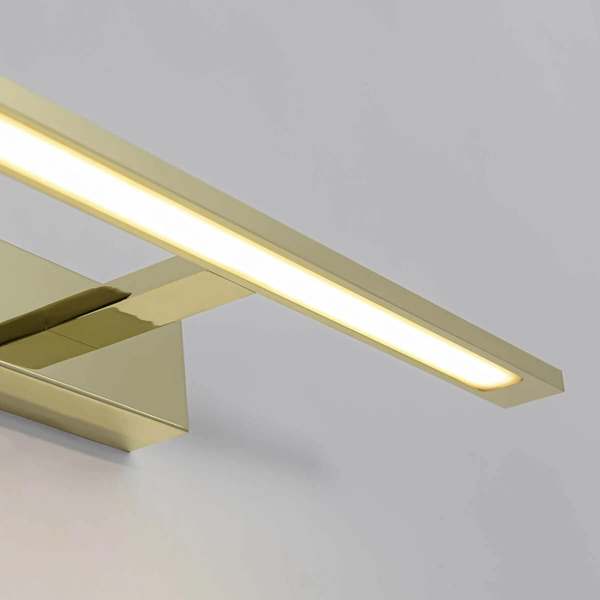 Kinkiet LAMPA galeryjka ISLA GS-LWB-12W GOLD Light Prestige OPRAWA ścienna LED 12W 4000K do łazienki nad lustro IP44 złota