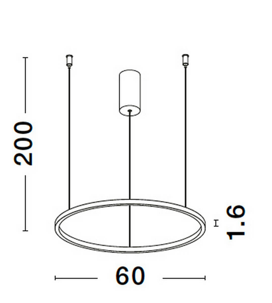 Lampa wisząca TOLUCA LE42777 LED 36W 3000k okrągła nad łóżko złota