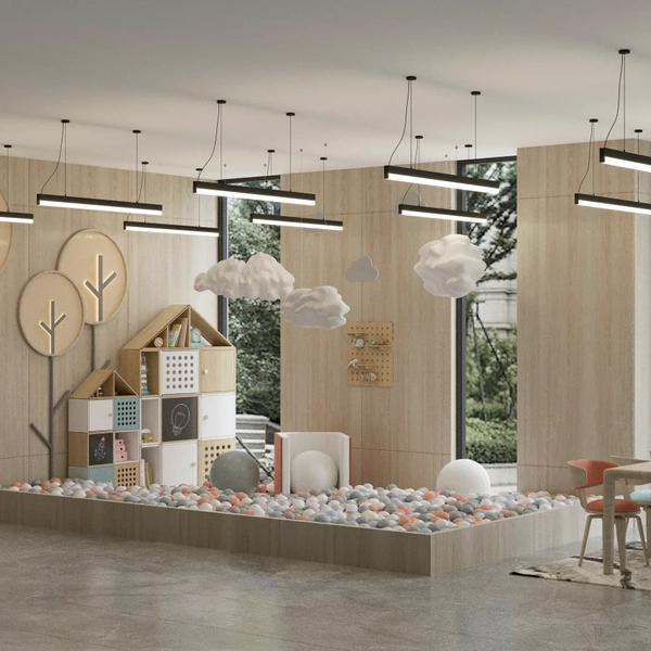 Biurowa lampa wisząca Sigi PL0129-BK Yaskr LED 36W 3000K czarna