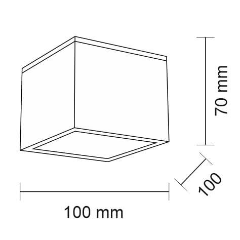 Plafon LAMPA sufitowa SUWA 7721 Shilo natynkowa OPRAWA do łazienki kostka cube IP44 biała