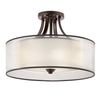 Plafon LAMPA sufitowa Lacey KL-LACEY-SF-MB Elstead KICHLER szklana OPRAWA okrągła retro brązowa biała