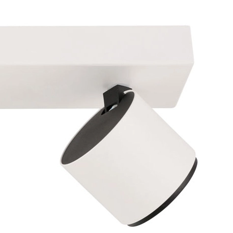 Plafon LAMPA sufitowa BONIVA SPL-2854-2B-WH Italux metalowa OPRAWA regulowane LED 10W 3000K reflektorki na listwie białe czarne