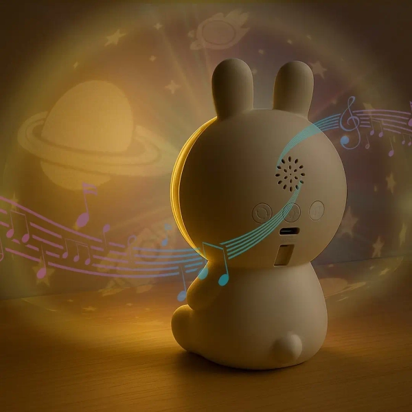 Dziecięca lampa stołowa Kosmonauta ML2262 LED 4W CCT królik biały