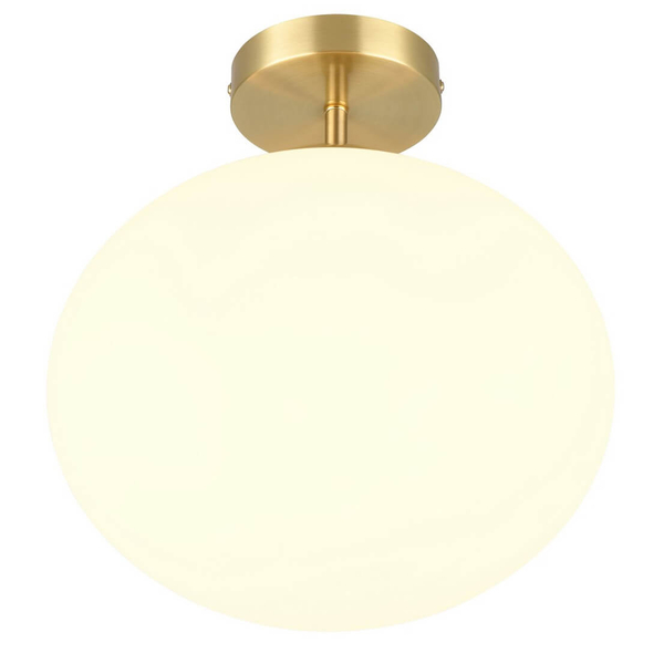 Sufitowa lampa szklana FOMENTO 663100108 Trio kula do gabinetu biały złoty
