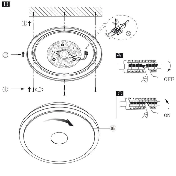 Lampa sufitowa CONNOR 41386-16 okrągła LED 16W 3000-6000K biała chromowana