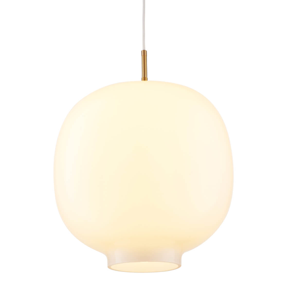 Zwisowa lampa sypialniana Boni ST-9960P/L white szklana kula nad stół biała