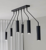 Lampa sufitowa 6-punktowa Ramus na wysięgnikach czarna