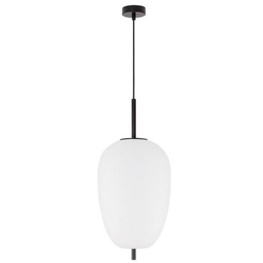 Czarna lampa wisząca Marc LE42720 szklana kula ball do pokoju loftowa