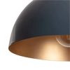 Kopułowa lampa wisząca Tramoto ABR-LWTR-E27 metalowa niebieska