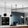 Wisząca lampa nad stół Spider ABR-SHIL-E27 Abruzzo regulowana czarna
