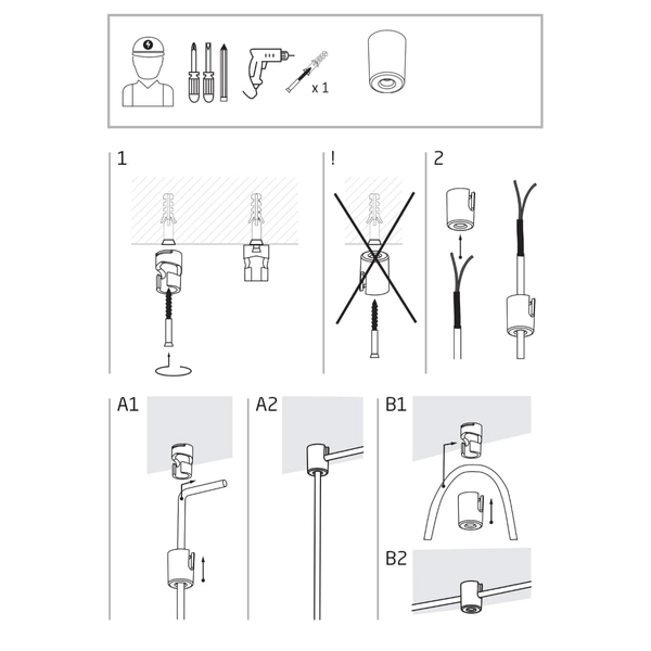 Element montażowy do lampy wiszącej Cameleon 8395 Nowodvorski czarny