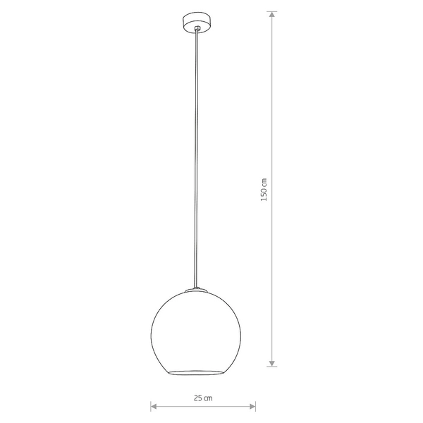 Kulista lampa wisząca Polaris 9056 srebrna ball do przedpokoju