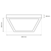 Plafon salonowy Casilla EK75277 Eko-light LED 12W 4000K kwadratowy biały