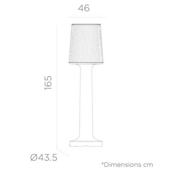 Nowoczesna lampa stojąca Carmen LUMCR165WLNW King Home IP54 na taras biała