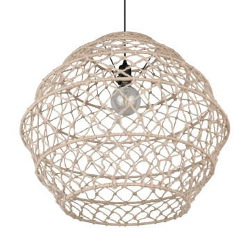 Ekologiczna lampa wisząca boho HIVE R31681036 czarny naturalny