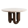 Drewniany stolik kawowy CORES MM001501100409 brązowy nowoczesny 80cm