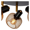 Regulowana LAMPA sufitowa MAREN 77978/13/02 Lucide plafon OPRAWA metalowa reflektorki loftowe mosiądz złote