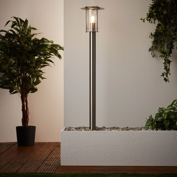 Stojąc lampa do ogrodu York 44785/82 latarnia IP44 stal