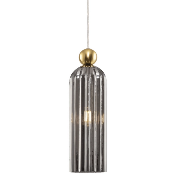 Zwisowa lampa Antic MOD302PL-01GR przydymiona złota