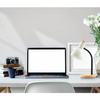 Biurkowa lampka Senza TB-37263-BG Italux biały czarny drewniany
