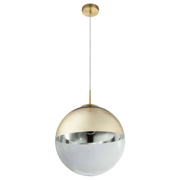 LAMPA wisząca VARUS 15858 Globo szklana OPRAWA zwis kula ball złota przezroczysta