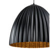 Lampa wisząca Telma 32021 Sigma nad stół karbowana czarna miedziana