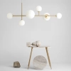 Modernistyczna lampa wisząca DIONE 1092K40 Aldex szklane kule balls mosiądz