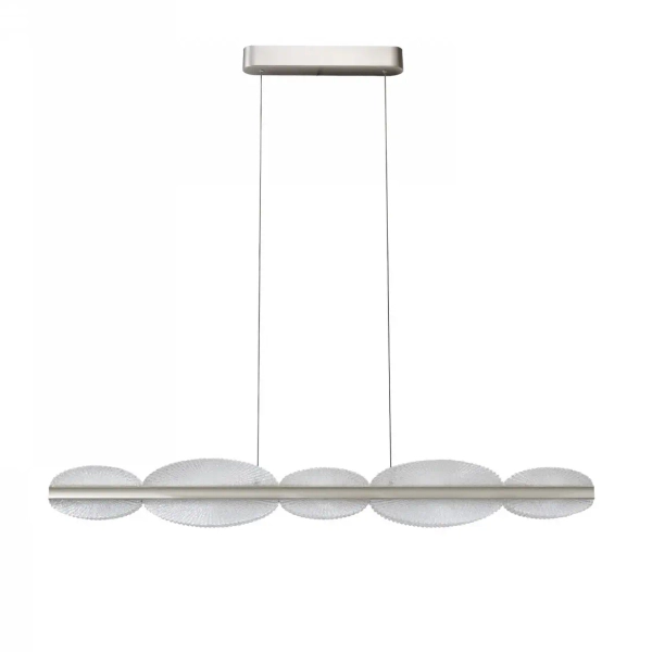 Lampa wisząca glamour nad stół kryształ aluminiowa POND AZ6782 LED 58W 3000K szampańska