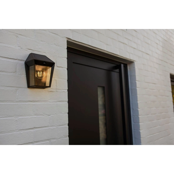 Lampa z czujnikiem na elewację AVONY 6916002330 latarenka IP44 czarna