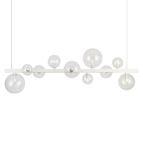 Wielopunktowa lampa salonowa BUBBLES AZ5867+AZ5872 biały przezroczysty