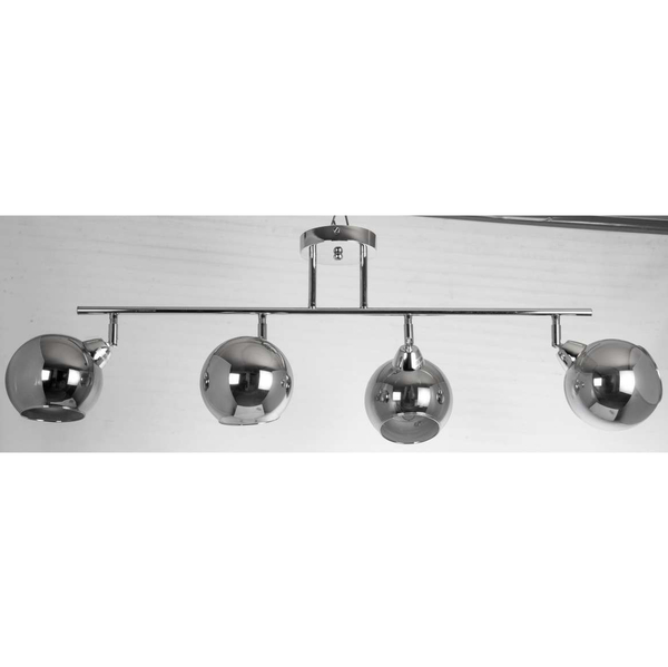 Lampa sufitowa VEN K165-4 szklane klosze molekuły chrom przydymione