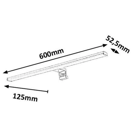 Kinkiet LAMPA ścienna LEVON 2115 Rabalux metalowa OPRAWA listwa do łazienki LED 12W 4000K IP44 chrom biała