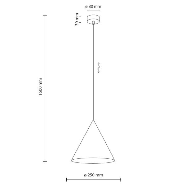 Lampa wisząca nad stół CONO 10064 stożkowa pomarańczowy