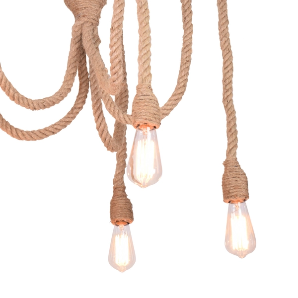 Marynistyczny pająk ROPE 312921 wisząca lampa do salonu brązowa