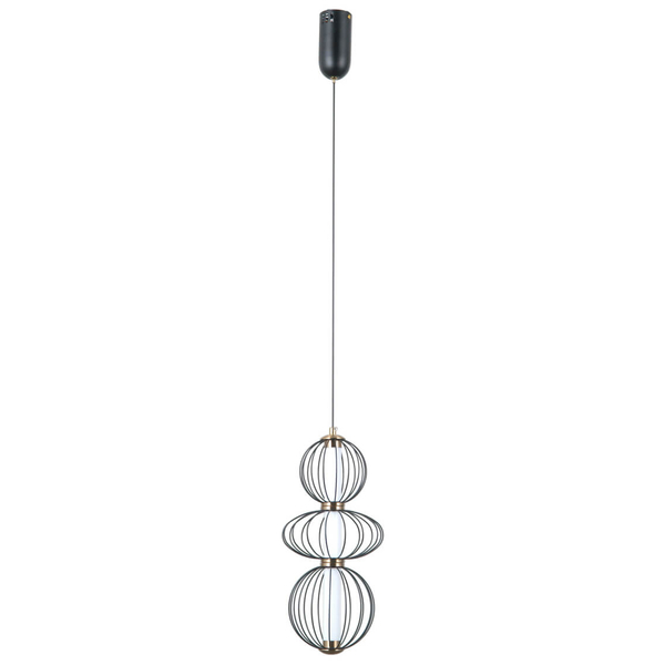 Druciana lampa wisząca Rabel PND-344221-3V-BK LED 30W 3000K czarny