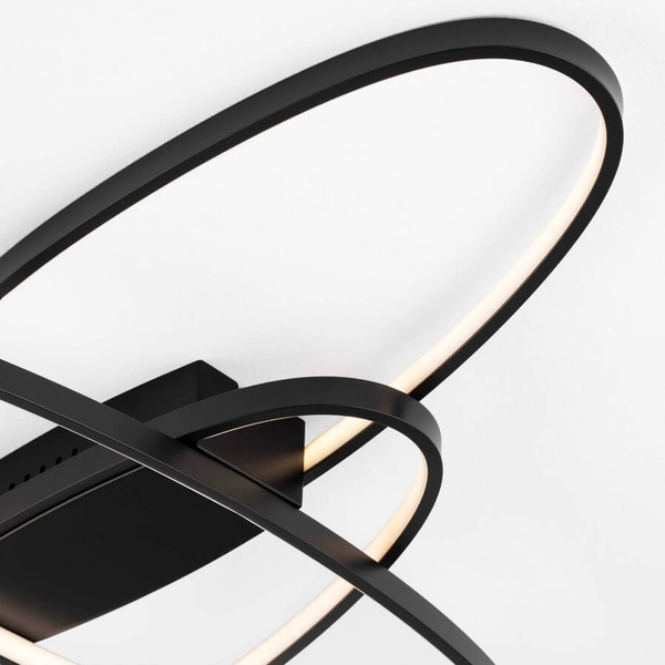 Sufitowa lampa do jadalni SICUANI LE44868 LED 47W 3000K wstęga czarna