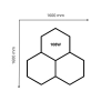 Panel sufitowy Hexagon HEX-440-Y5-V8-PS1 LED 108W 4000K IP54 biały